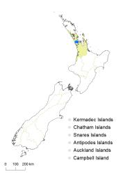 Cabomba caroliniana distribution map based on databased records at AK, CHR & WELT.
 Image: K.Boardman © Landcare Research 2018 CC BY 4.0
